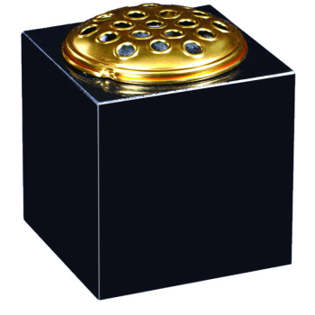 Granite Memorial Vase with Gold Flower Container