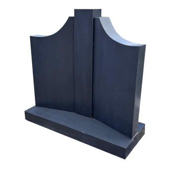 The Ashfield memorial headstone in all honed black granite