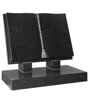 The Book memorial headstone with cord