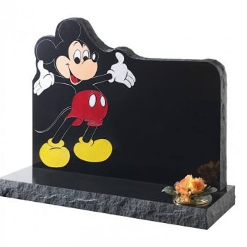 Polished Rustic Black with hand painted Mickey Mouse