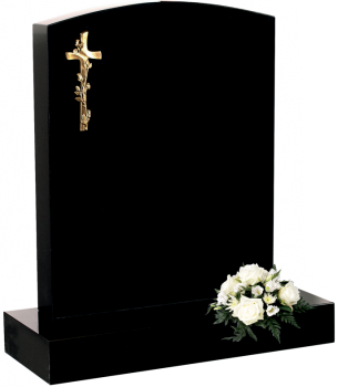 The Arch memorial headstone with gold cross